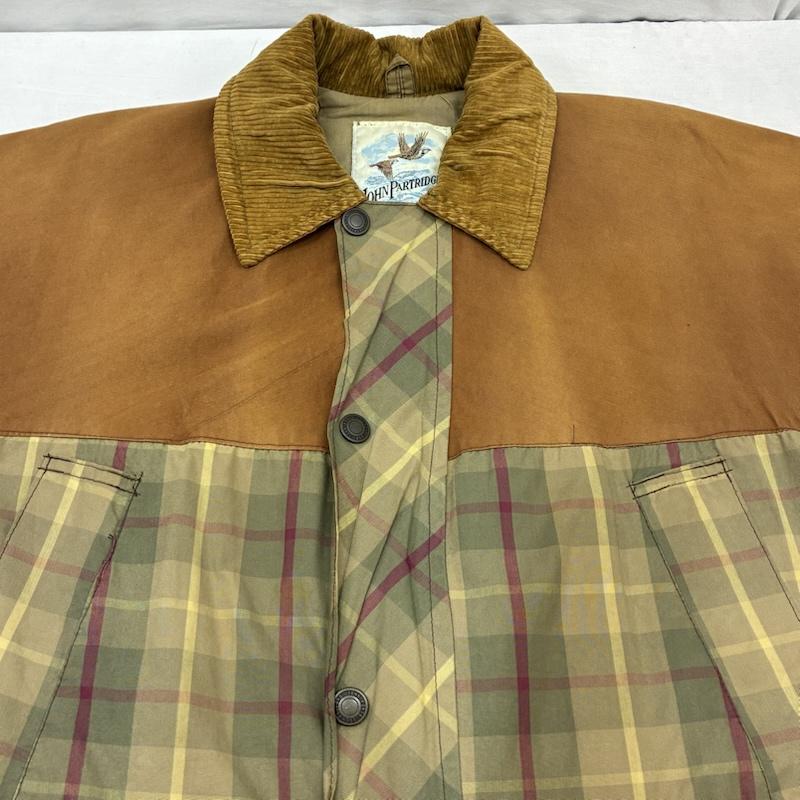 ヴィンテージ VINTAGE ジャケット、上着 ジャンパー、ブルゾン JOHN PARTRIDGE イングランド製 ワックス コットン キャンバス ハンティング ジャケット M チェック メンズ USED 古着 中古 50150778