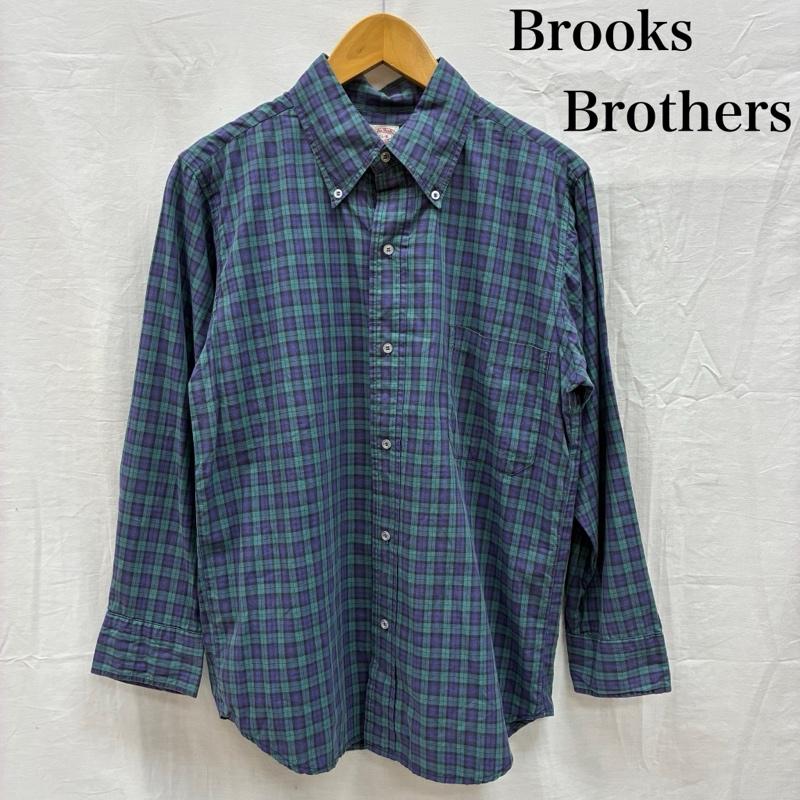 ブルックス ブラザーズ BROOKS BROTHERS シャツ、ブラウス 長袖 60s 70s Est1818 6ボタン BD チェック ロングスリーブ シャツ 16.5 - チェック メンズ USED 古着 中古 50150779