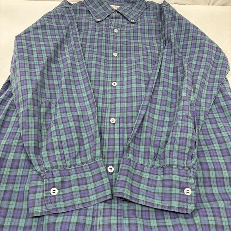 ブルックス ブラザーズ BROOKS BROTHERS シャツ、ブラウス 長袖 60s 70s Est1818 6ボタン BD チェック ロングスリーブ シャツ 16.5 - チェック メンズ USED 古着 中古 50150779