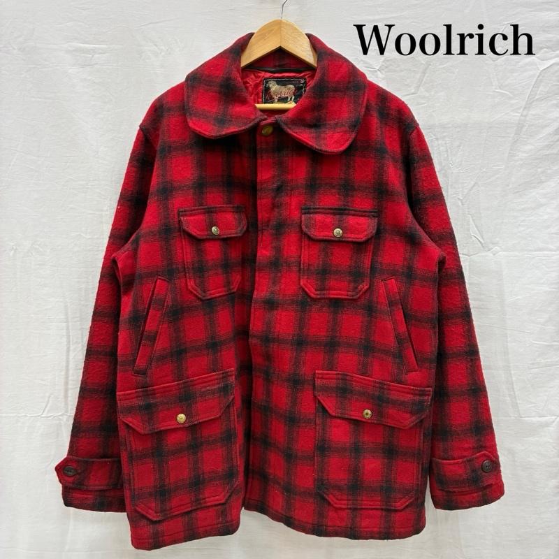 ウールリッチ WOOLRICH ジャケット、上着 ジャンパー、ブルゾン 50s 60s ウール マッキーノ クルーザー ハンティング ジャケット 44 チェック 黒 / ブラック / black X 赤 / レッド / red メンズ USED 古着 中古 50150781