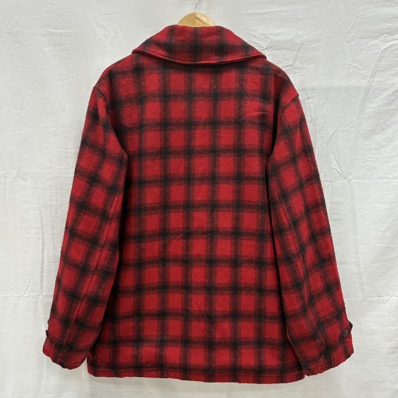 ウールリッチ WOOLRICH ジャケット、上着 ジャンパー、ブルゾン 50s 60s ウール マッキーノ クルーザー ハンティング ジャケット 44 チェック 黒 / ブラック / black X 赤 / レッド / red メンズ USED 古着 中古 50150781