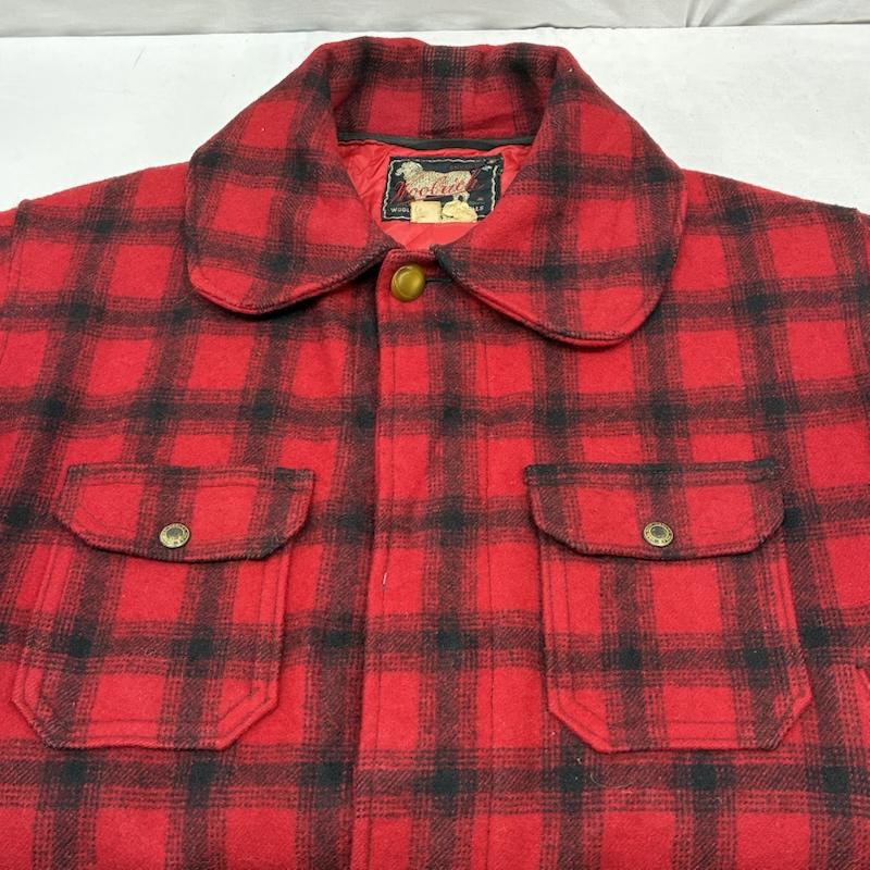 ウールリッチ WOOLRICH ジャケット、上着 ジャンパー、ブルゾン 50s 60s ウール マッキーノ クルーザー ハンティング ジャケット 44 チェック 黒 / ブラック / black X 赤 / レッド / red メンズ USED 古着 中古 50150781