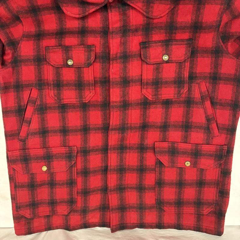 ウールリッチ WOOLRICH ジャケット、上着 ジャンパー、ブルゾン 50s 60s ウール マッキーノ クルーザー ハンティング ジャケット 44 チェック 黒 / ブラック / black X 赤 / レッド / red メンズ USED 古着 中古 50150781