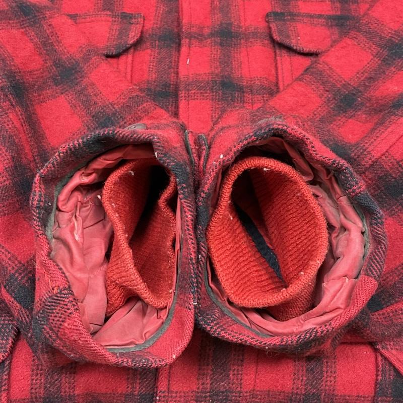 ウールリッチ WOOLRICH ジャケット、上着 ジャンパー、ブルゾン 50s 60s ウール マッキーノ クルーザー ハンティング ジャケット 44 チェック 黒 / ブラック / black X 赤 / レッド / red メンズ USED 古着 中古 50150781