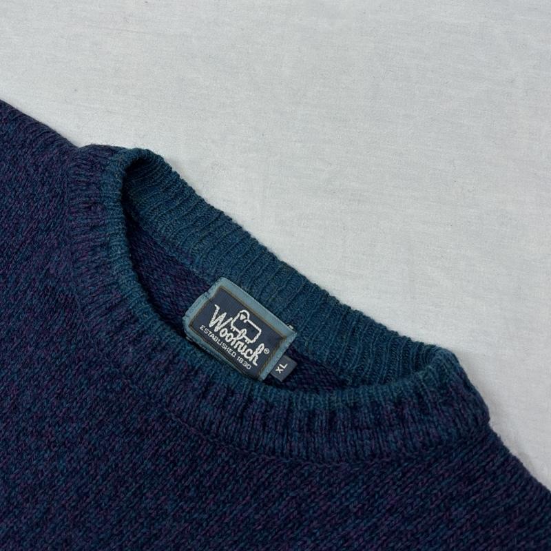 ウールリッチ WOOLRICH ニット、セーター 長袖 90年代 ビンテージ 香港製 クルーネック ニット セーター ビッグサイズ 90s VINTAGE XL メンズ USED 古着 中古 50150789