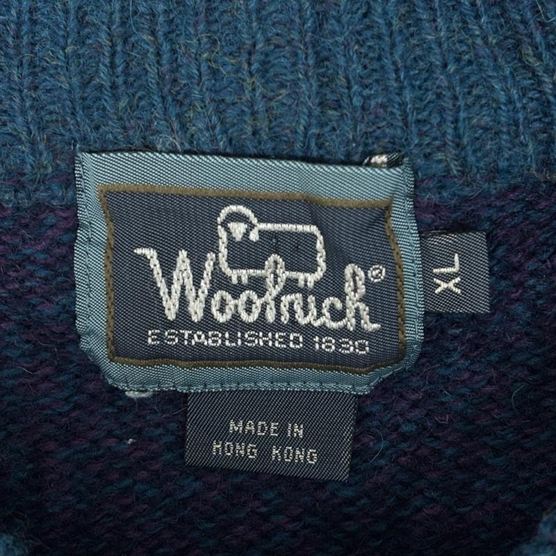 ウールリッチ WOOLRICH ニット、セーター 長袖 90年代 ビンテージ 香港製 クルーネック ニット セーター ビッグサイズ 90s VINTAGE XL メンズ USED 古着 中古 50150789