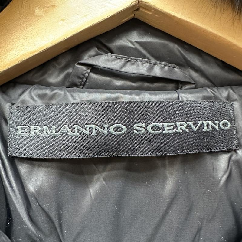 エルマンノ シェルビーノ ERMANNO SCERVINO コート ダウンコート フード ファー ロング ダウン ジャケット D180A347U40 40 黒 / ブラック / black レディース USED 古着 中古 50150804