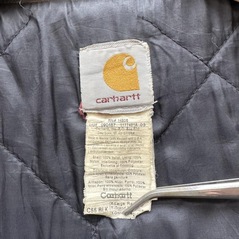 カーハート Carhartt ジャケット、上着 ジャンパー、ブルゾン 00s メキシコ製 エクストリームス コート トラディショナル ジャケット C55 XL 黒 / ブラック / black メンズ USED 古着 中古 50150807