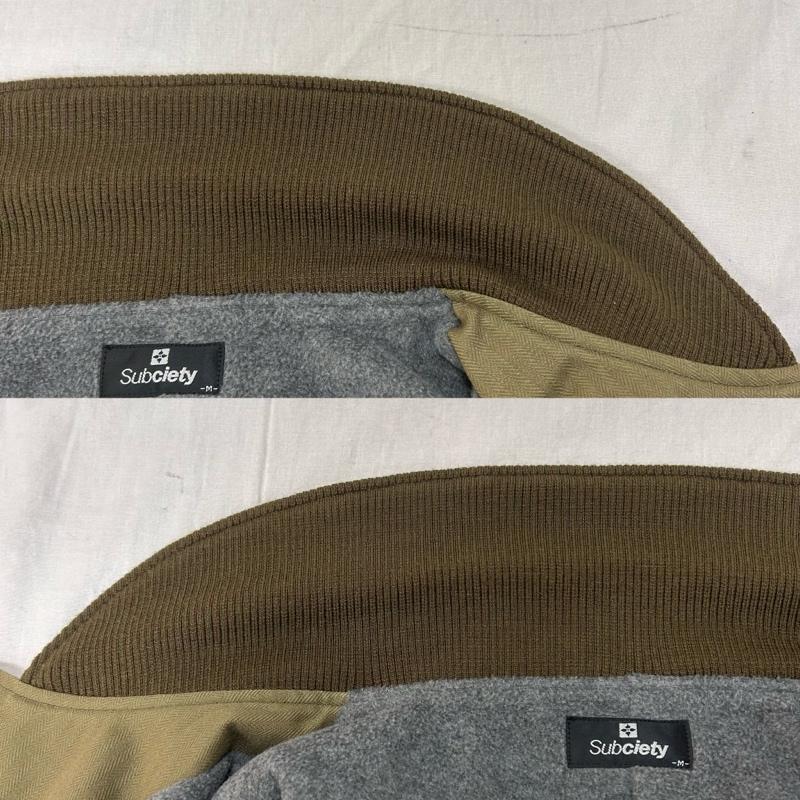 サブサエティ Subciety コート コート一般 ファラオコート ヘリンボーン織 オリーブグリーン M M ロゴ、文字 オリーブグリーン / オリーブグリーン / メンズ USED 古着 中古 50150828
