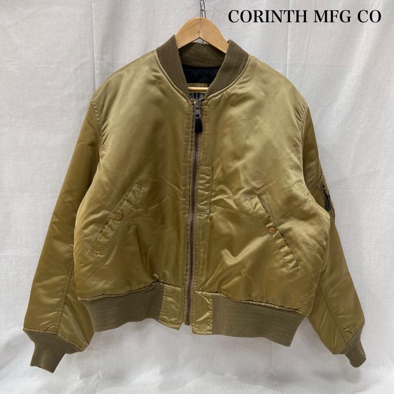 コリンズ CORINTH MFG CO ジャケット、上着 フライトジャケット 90s MA-1 フライトジャケット ゴールド ブラウン L L ロゴ、文字 金 / ゴールド / gold color メンズ USED 古着 中古 50150850