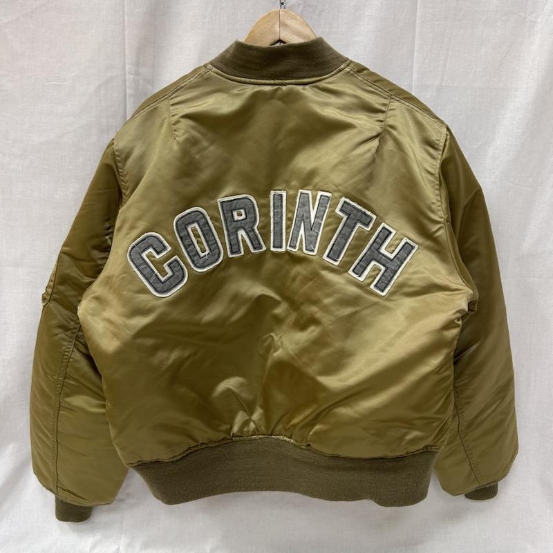 コリンズ CORINTH MFG CO ジャケット、上着 フライトジャケット 90s MA-1 フライトジャケット ゴールド ブラウン L L ロゴ、文字 金 / ゴールド / gold color メンズ USED 古着 中古 50150850