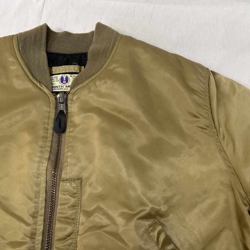 コリンズ CORINTH MFG CO ジャケット、上着 フライトジャケット 90s MA-1 フライトジャケット ゴールド ブラウン L L ロゴ、文字 金 / ゴールド / gold color メンズ USED 古着 中古 50150850