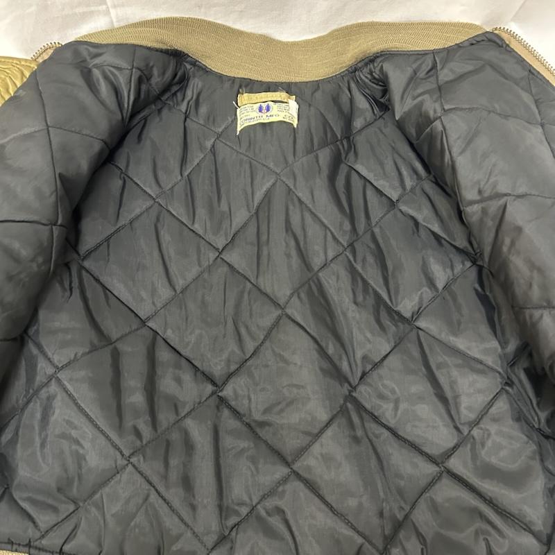 コリンズ CORINTH MFG CO ジャケット、上着 フライトジャケット 90s MA-1 フライトジャケット ゴールド ブラウン L L ロゴ、文字 金 / ゴールド / gold color メンズ USED 古着 中古 50150850