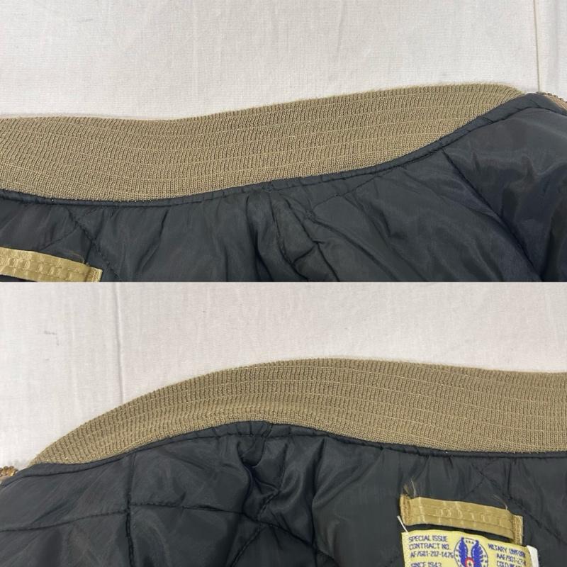 コリンズ CORINTH MFG CO ジャケット、上着 フライトジャケット 90s MA-1 フライトジャケット ゴールド ブラウン L L ロゴ、文字 金 / ゴールド / gold color メンズ USED 古着 中古 50150850