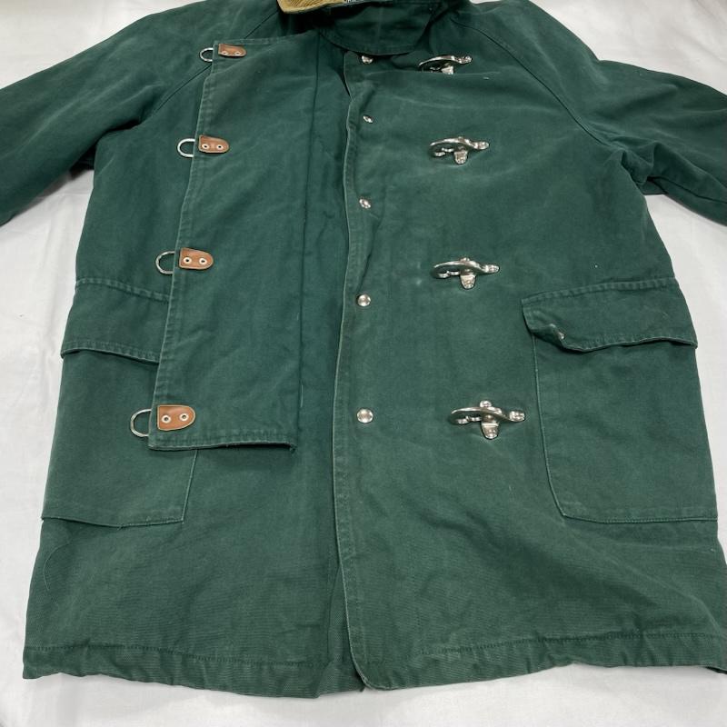 古着 USED ジャケット、上着 ジャンパー、ブルゾン Ornella Prosperi ファイヤーマン ジャケット コーデュロイカラー 裏地 チェック - 無地 X チェック 緑 / グリーン / green X キャメル / キャメル / メンズ USED 古着 中古 50150857