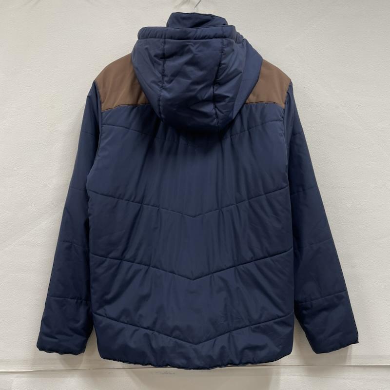 アール・ニューボールド R.NEWBOLD ジャケット、上着 ダウンジャケット UMBRO コラボ 中綿 ジャケット フード ロゴ パッチ 刺繍 デサント M 無地 X ロゴ、文字 X 刺繍 茶 / ブラウン / brown X 紺 / ネイビー / navy メンズ USED 古着 中古 50150861