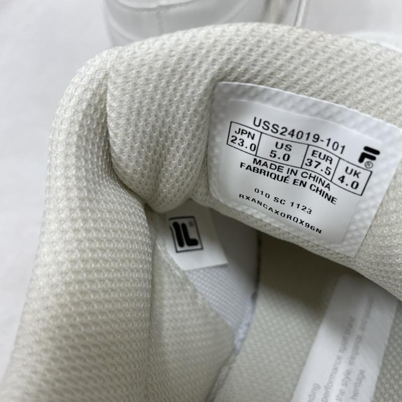 フィラ FILA スニーカー スニーカー 厚底 ダッド スニーカーローカット バリケード XT97 USS24019 23.0cm ロゴ、文字 白 / ホワイト / white レディース USED 古着 中古 50150908