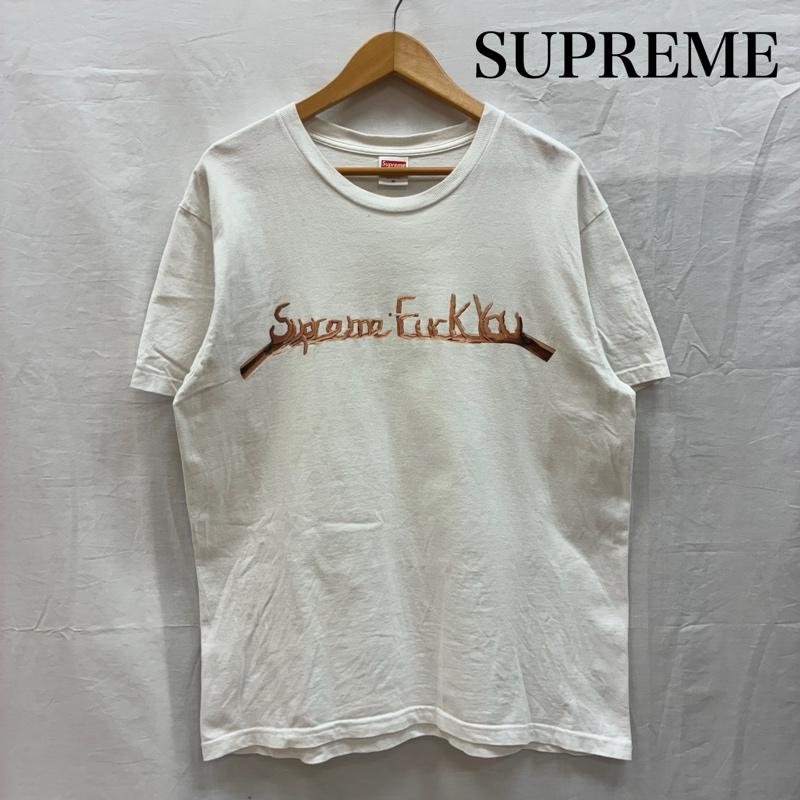 シュプリーム Supreme Tシャツ 半袖 18AW Fuck You Tee ファックユー Tシャツ M ロゴ、文字 X プリント 白 / ホワイト / white メンズ USED 古着 中古 50150911