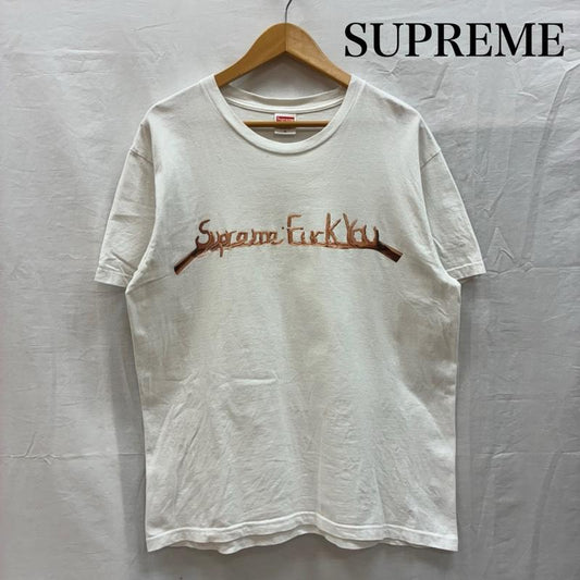 シュプリーム Supreme Tシャツ 半袖 18AW Fuck You Tee ファックユー Tシャツ M ロゴ、文字 X プリント 白 / ホワイト / white メンズ USED 古着 中古 50150911