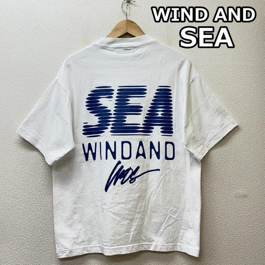 ウィンダンシー WIND AND SEA Tシャツ 半袖 LINE HALFTONE SEA S/S Tee WDS-0-LHT-25-Q3-CS-01 M ロゴ、文字 X プリント 白 / ホワイト / white メンズ USED 古着 中古 50150932