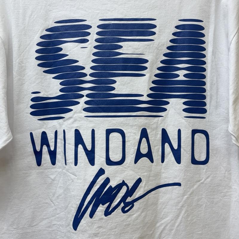 ウィンダンシー WIND AND SEA Tシャツ 半袖 LINE HALFTONE SEA S/S Tee WDS-0-LHT-25-Q3-CS-01 M ロゴ、文字 X プリント 白 / ホワイト / white メンズ USED 古着 中古 50150932
