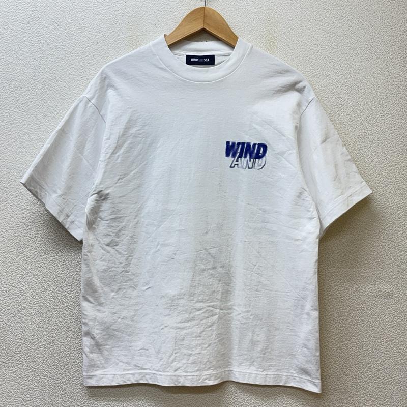 ウィンダンシー WIND AND SEA Tシャツ 半袖 LINE HALFTONE SEA S/S Tee WDS-0-LHT-25-Q3-CS-01 M ロゴ、文字 X プリント 白 / ホワイト / white メンズ USED 古着 中古 50150932
