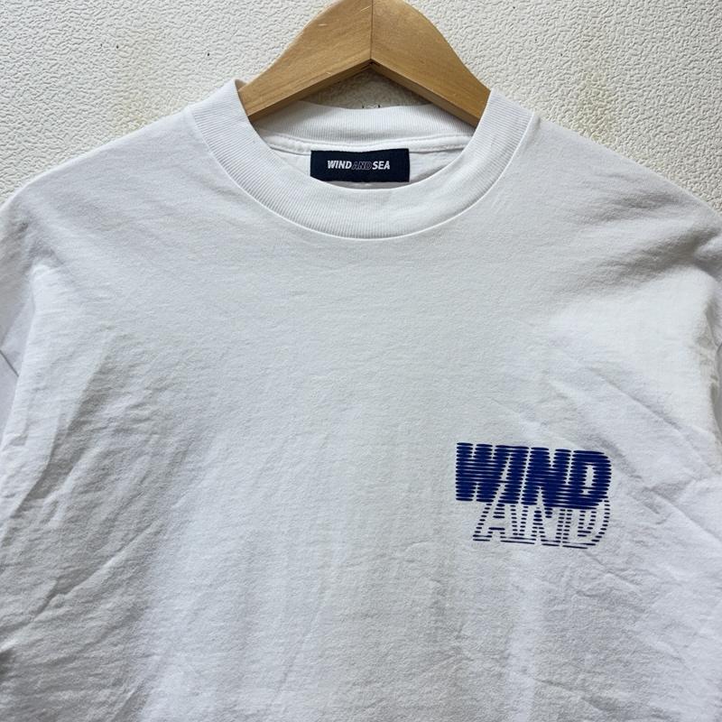 ウィンダンシー WIND AND SEA Tシャツ 半袖 LINE HALFTONE SEA S/S Tee WDS-0-LHT-25-Q3-CS-01 M ロゴ、文字 X プリント 白 / ホワイト / white メンズ USED 古着 中古 50150932