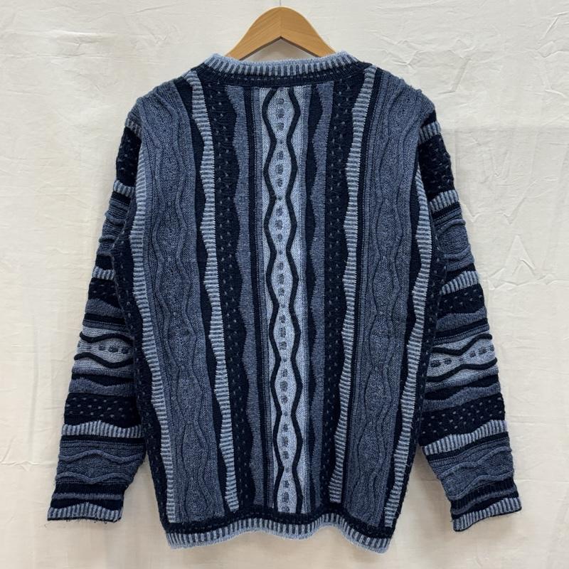 古着 USED ニット、セーター 長袖 Brittony Brand USA製 クルーネック 3D ニット アクリル - 紺 / ネイビー / navy メンズ USED 古着 中古 50150947