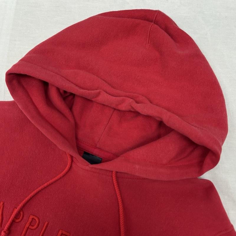 アップルバム APPLEBUM パーカー 長袖 ロゴ 刺繍 サイドリブ プルオーバー フーディ スウェット パーカー M 赤 / レッド / red メンズ USED 古着 中古 50150958