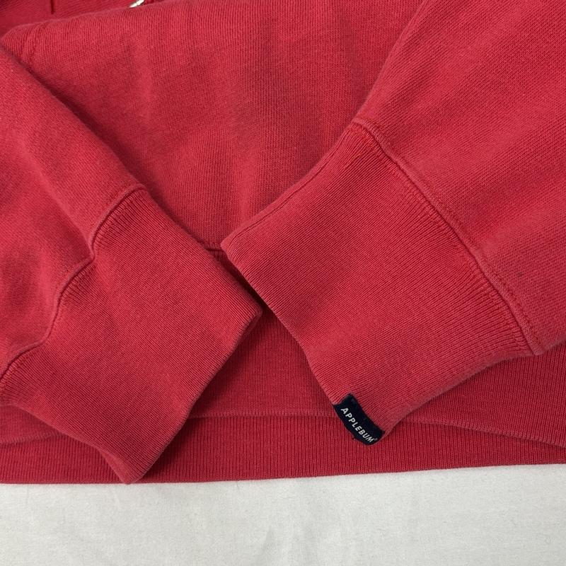 アップルバム APPLEBUM パーカー 長袖 ロゴ 刺繍 サイドリブ プルオーバー フーディ スウェット パーカー M 赤 / レッド / red メンズ USED 古着 中古 50150958