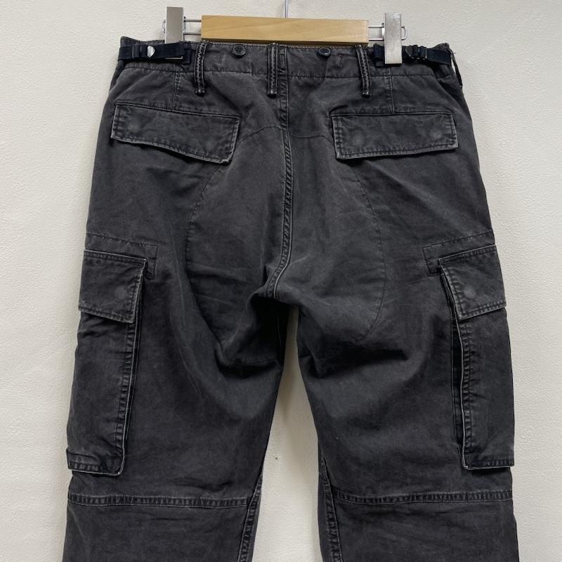 ダブルアールエル RRL パンツ ワークパンツ、ペインターパンツ ラルフローレン キャンバス サープラス カーゴパンツ ジップフライ W29 L30 29インチ 無地 黒 / ブラック / black メンズ USED 古着 中古 50150960