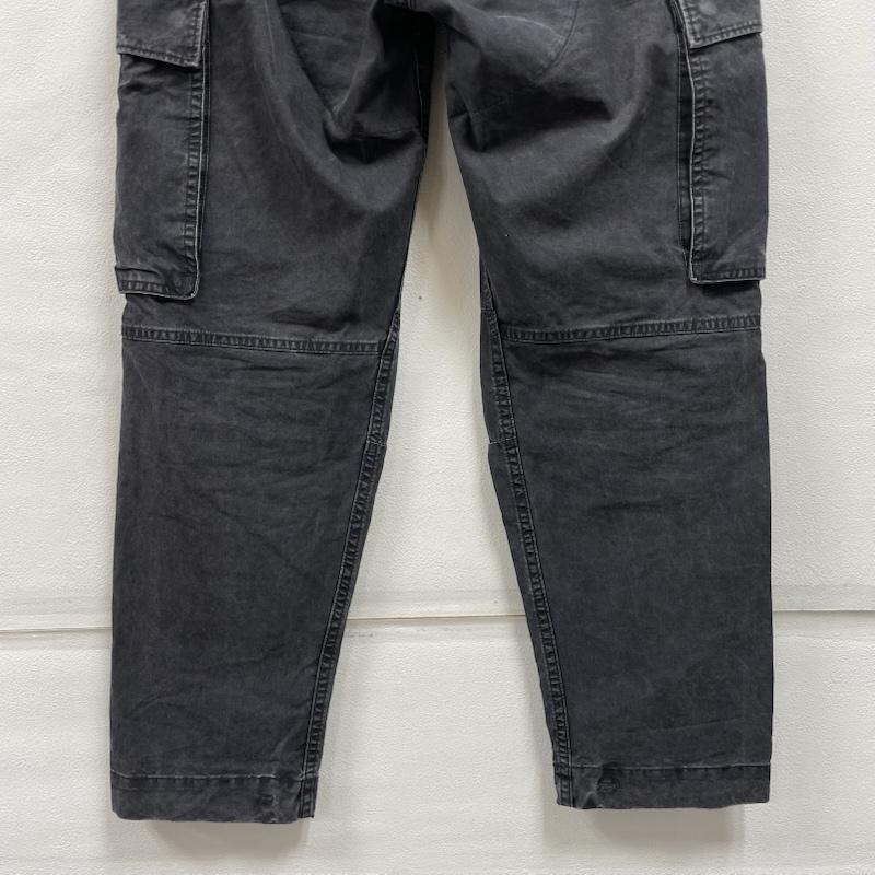 ダブルアールエル RRL パンツ ワークパンツ、ペインターパンツ ラルフローレン キャンバス サープラス カーゴパンツ ジップフライ W29 L30 29インチ 無地 黒 / ブラック / black メンズ USED 古着 中古 50150960