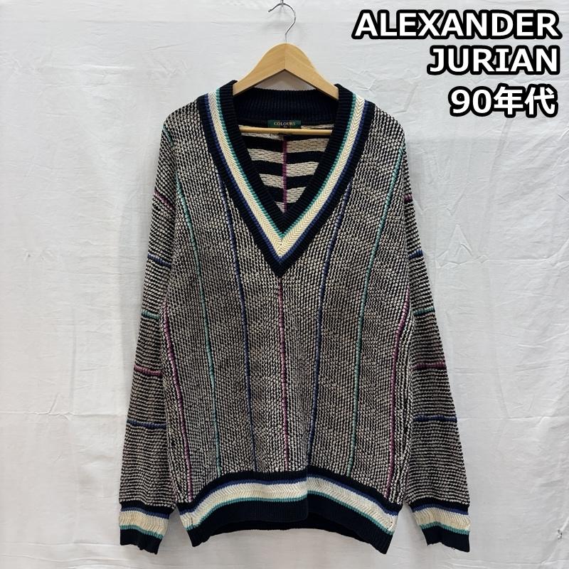 古着 USED ニット、セーター 長袖 ALEXANDER JURIAN アレキサンダージュリアン 90年代 ビンテージ コットン リネン ニット セーター L メンズ USED 古着 中古 50150971