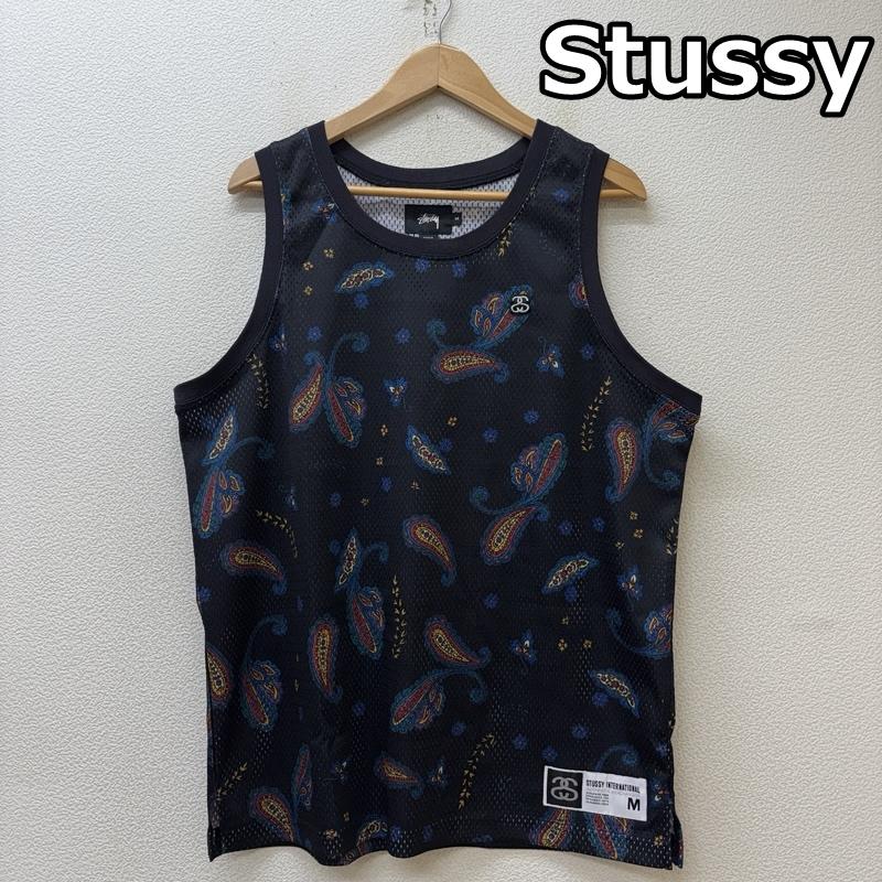 ステューシー STUSSY タンクトップ タンクトップ メッシュ ペイズリー ノースリーブ タンクトップ SSリンク ワッペン M ペイズリー X ロゴ、文字 メンズ USED 古着 中古 50150985