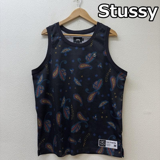 ステューシー STUSSY タンクトップ タンクトップ メッシュ ペイズリー ノースリーブ タンクトップ SSリンク ワッペン M ペイズリー X ロゴ、文字 メンズ USED 古着 中古 50150985