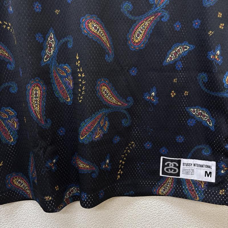 ステューシー STUSSY タンクトップ タンクトップ メッシュ ペイズリー ノースリーブ タンクトップ SSリンク ワッペン M ペイズリー X ロゴ、文字 メンズ USED 古着 中古 50150985