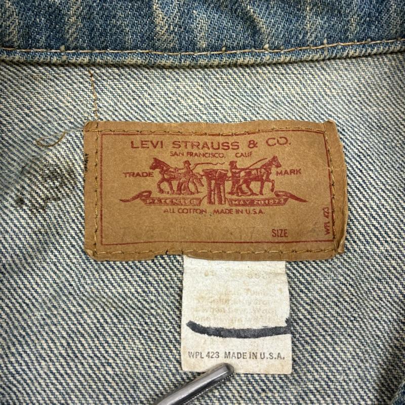 リーバイス Levi s ジャケット、上着 ジャンパー、ブルゾン 70505-0217 USA製 70s ボタン裏5 トラッカー デニムジャケット - メンズ USED 古着 中古 50150998