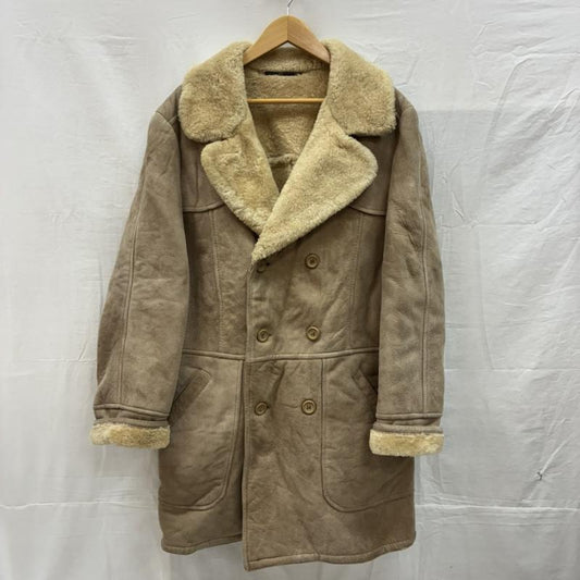 ヴィンテージ VINTAGE コート コート一般 ダブル ムートン ボア シープスキン レザー コート - メンズ USED 古着 中古 50151008