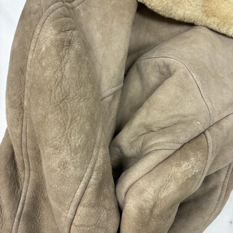 ヴィンテージ VINTAGE コート コート一般 ダブル ムートン ボア シープスキン レザー コート - メンズ USED 古着 中古 50151008