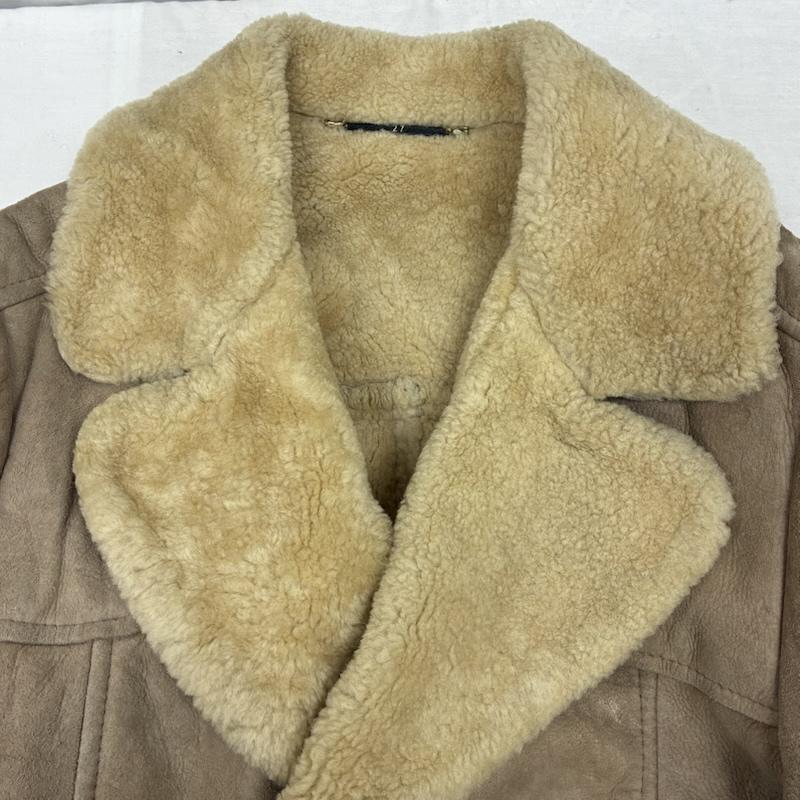 ヴィンテージ VINTAGE コート コート一般 ダブル ムートン ボア シープスキン レザー コート - メンズ USED 古着 中古 50151008