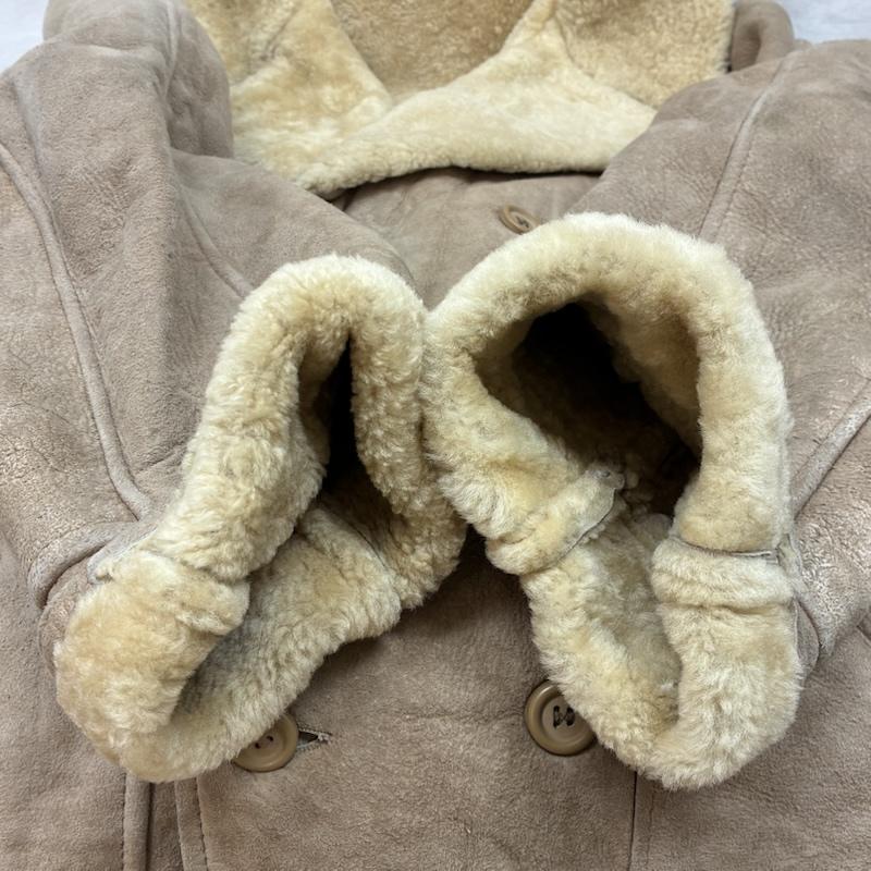 ヴィンテージ VINTAGE コート コート一般 ダブル ムートン ボア シープスキン レザー コート - メンズ USED 古着 中古 50151008
