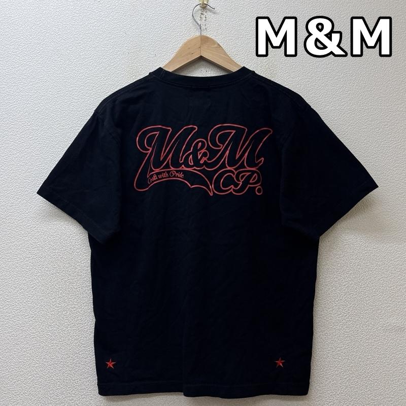 古着 USED Tシャツ 半袖 M＆M CUSTOM PERFORMANCE エムアンドエム ロゴ プリント 刺繍 半袖 Tシャツ M 黒 / ブラック / black メンズ USED 古着 中古 50151013