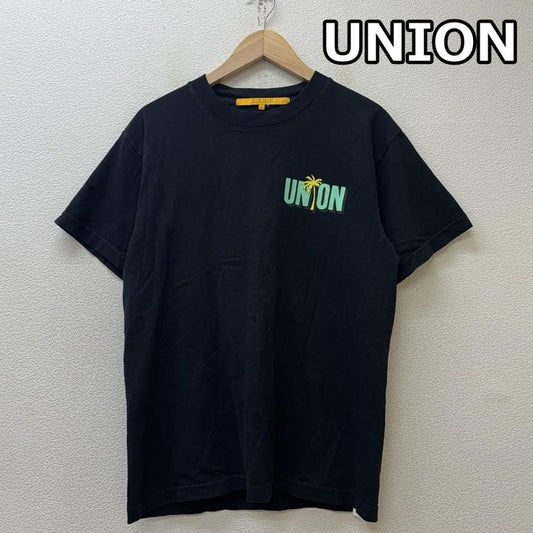 ユニオン UNION Tシャツ 半袖 WHA GWAAN ロゴ プリント クルーネック 半袖 Tシャツ USA製 1 黒 / ブラック / black メンズ USED 古着 中古 50151017
