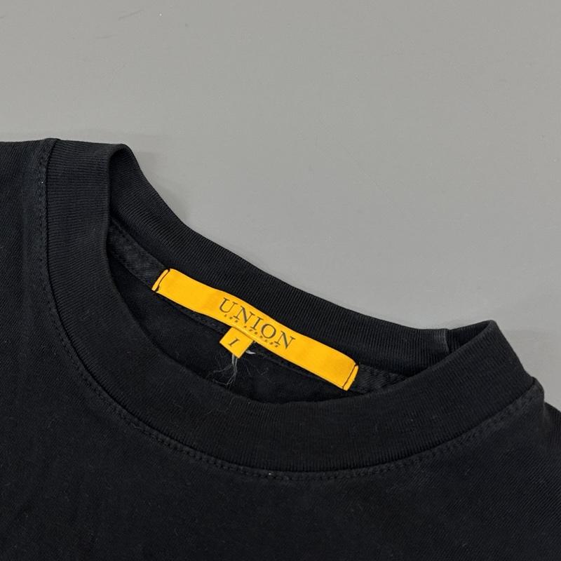 ユニオン UNION Tシャツ 半袖 WHA GWAAN ロゴ プリント クルーネック 半袖 Tシャツ USA製 1 黒 / ブラック / black メンズ USED 古着 中古 50151017