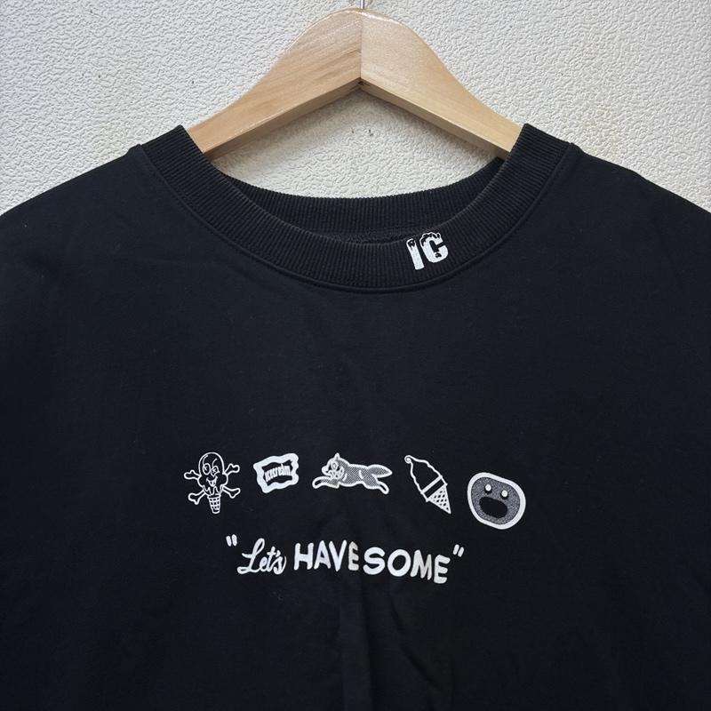 アイスクリーム ICECREAM トレーナー 半袖 ICECREAM ロゴ Lets HAVE SOME プリント ビッグサイズ 半袖 トレーナー ICJP211K005 XL 黒 / ブラック / black メンズ USED 古着 中古 50151025