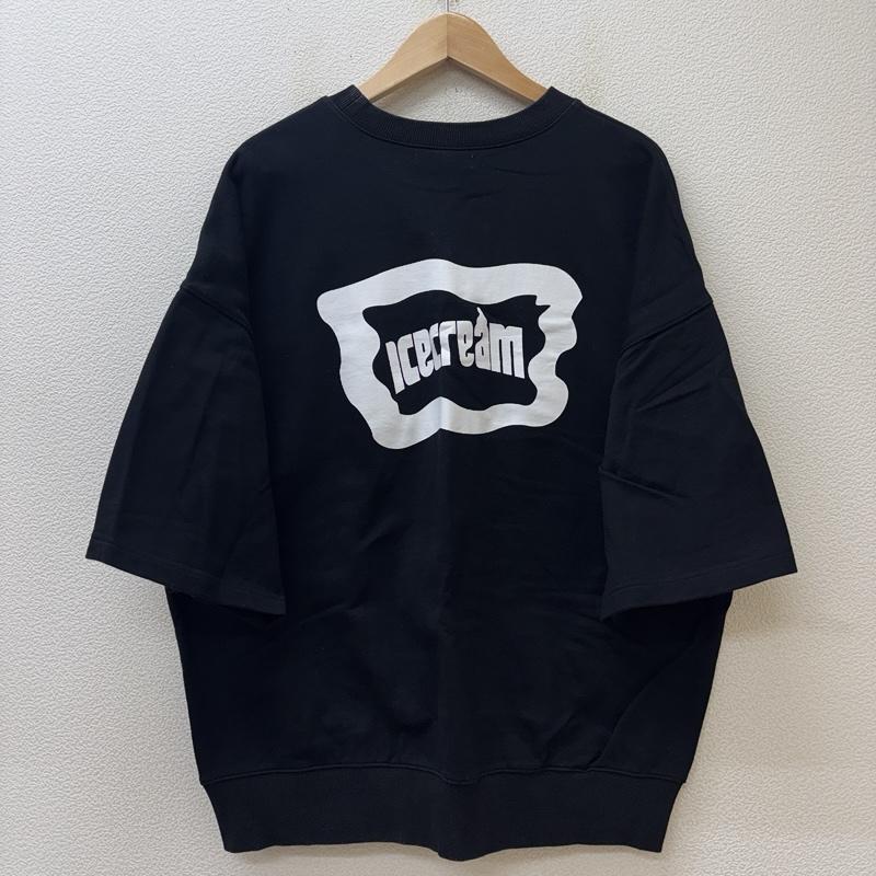 アイスクリーム ICECREAM トレーナー 半袖 ICECREAM ロゴ Lets HAVE SOME プリント ビッグサイズ 半袖 トレーナー ICJP211K005 XL 黒 / ブラック / black メンズ USED 古着 中古 50151025