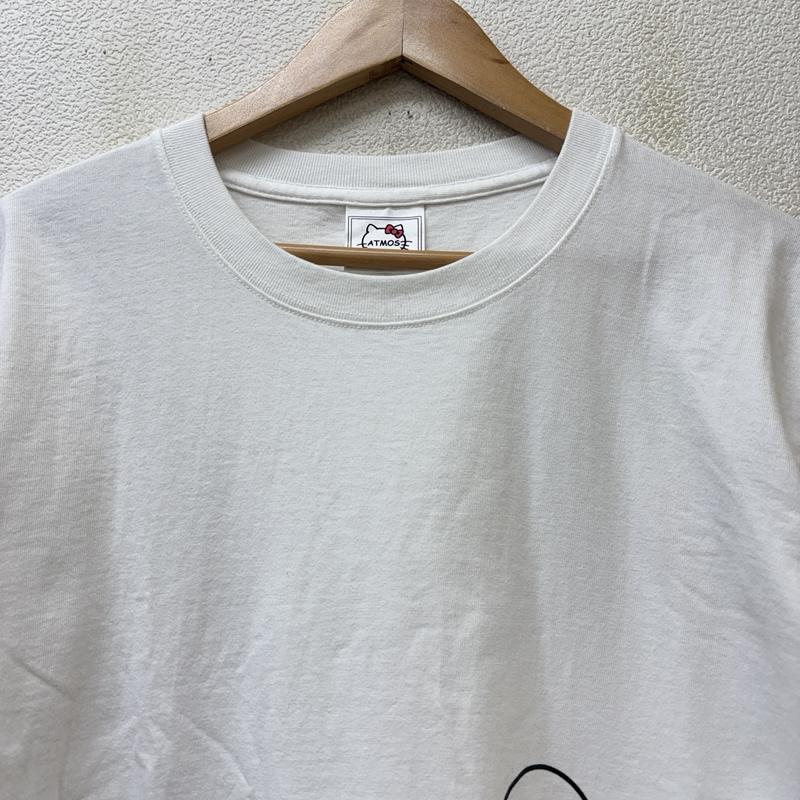 アトモス atmos Tシャツ 半袖 Hallo Kitty ハローキティ コラボ ロゴ プリント クルーネック 半袖 Tシャツ L 白 / ホワイト / white メンズ USED 古着 中古 50151029