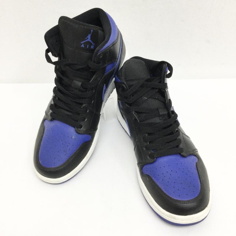 ナイキ NIKE スニーカー スニーカー NIKE AIR JORDAN 1 MID BLACK HYPER ROYAL-WHITE 554724-068 ナイキ エア ジョーダン 1 28.0cm 黒 / ブラック / black X 青 / ブルー / blue メンズ USED 古着 中古 50151049