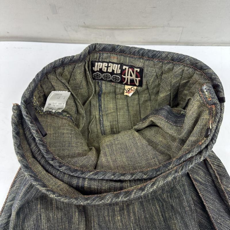 ジャンポールゴルチエ Jean Paul Gaultier スカート ひざ丈スカート 90s archive プリーツ デニム ラップ スカート 570-5.CSK.PJ M インディゴ / インディゴ / Indigo レディース USED 古着 中古 50151062