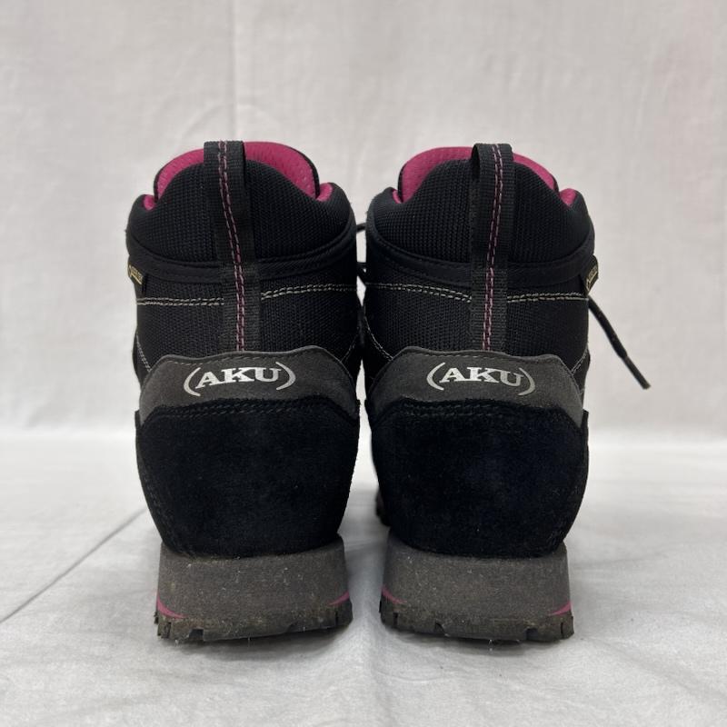 古着 USED アウトドアシューズ アウトドアシューズ AKU アク トレッキングシューズ ALBA TREK ISG GTX WS アルバトレック 978Isg BLACK magenta 23.5cm 無地 X ロゴ、文字 黒 / ブラック / black X 桃 / ピンク / pink レディース USED 古着 中古 50151065